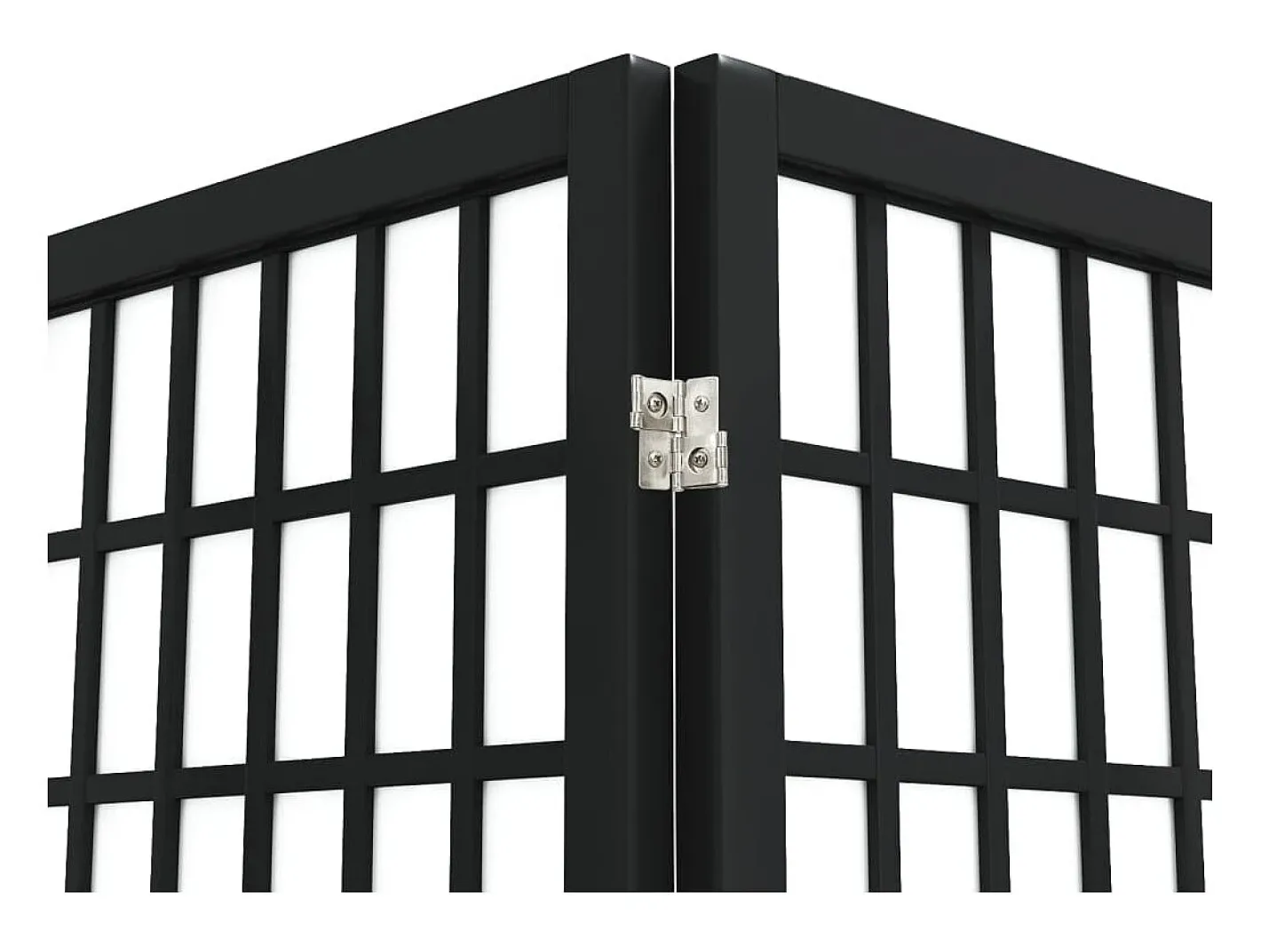 Mampara divisoria plegable de 5 paneles 200x170 cm Negra Negro Outlet