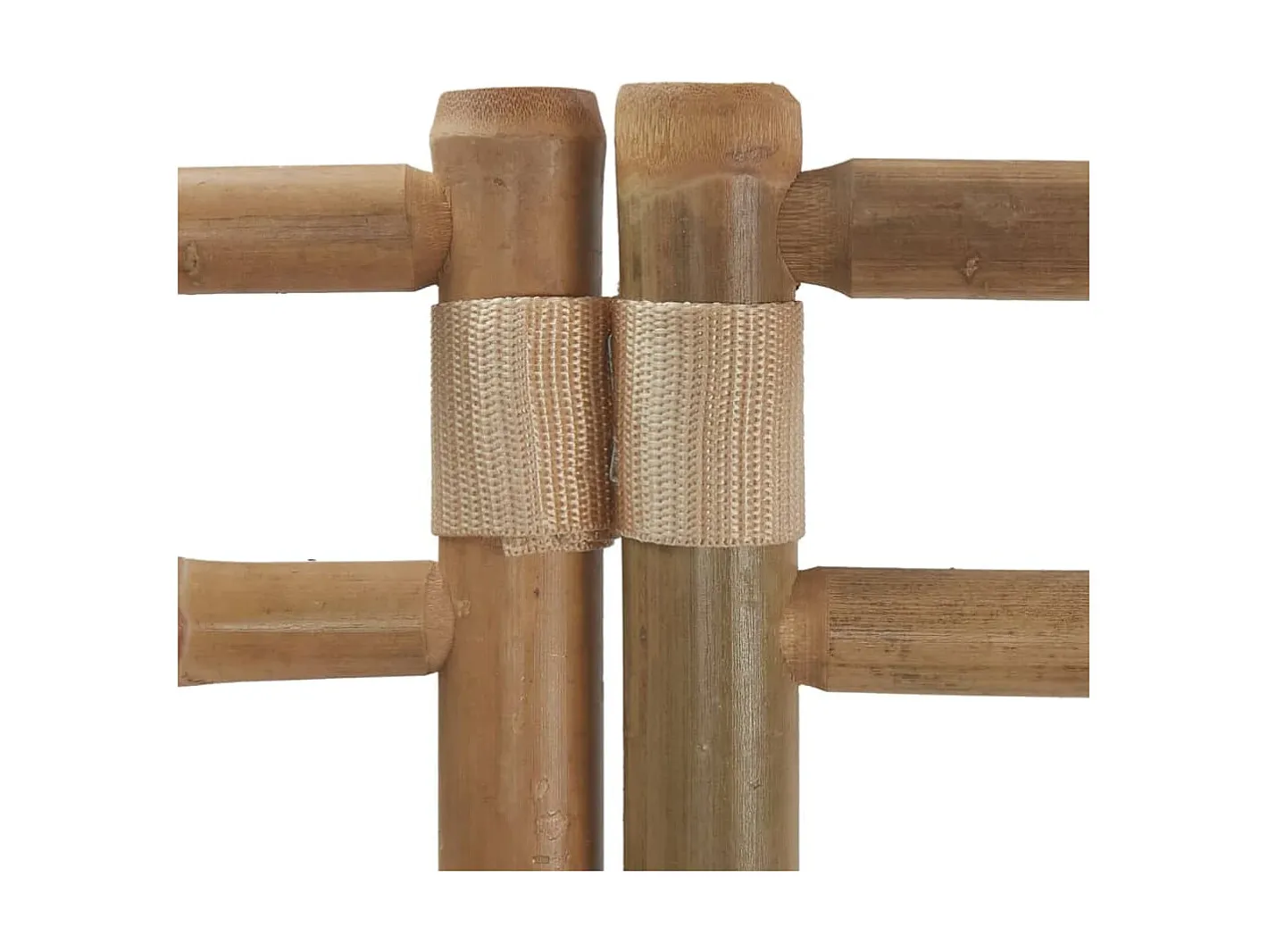 Clearance Mampara plegable 4 paneles 160 cm Bambú y lona Negro