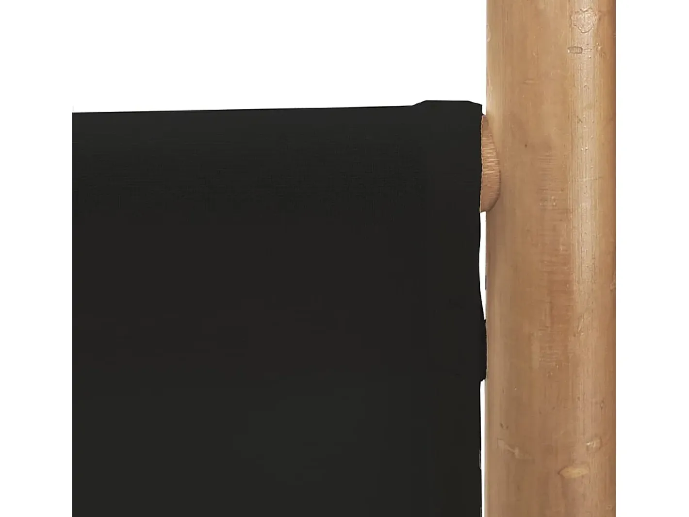 Clearance Mampara plegable 4 paneles 160 cm Bambú y lona Negro