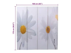 Biombo-Mampara plegable 160x170 cm Flor Multicolor