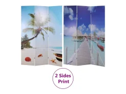 Mampara plegable 120x170 cm Playa Multicolor Sale