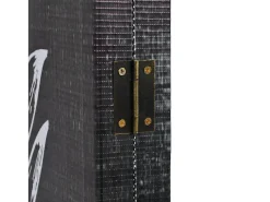 Biombo-Mampara plegable 200x170 cm Plumas Blanco y Negro