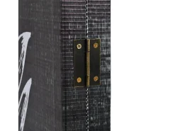 New Mampara plegable 120x170 cm Plumas Blanco y Negro