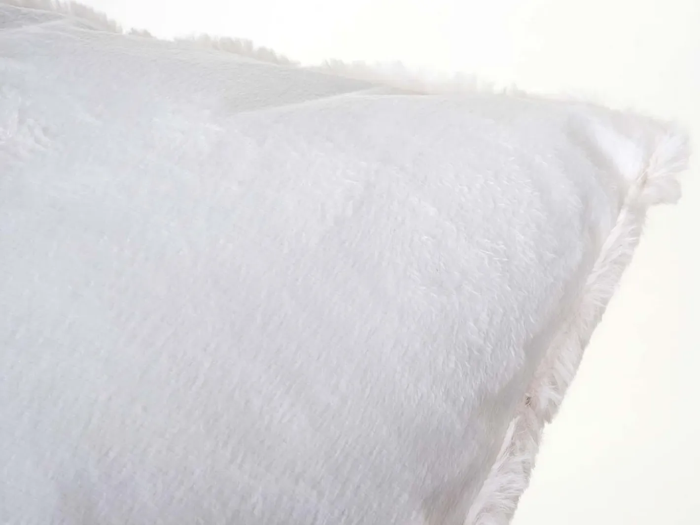 Outlet MCW Manta + cojín decorativo nieve (2 piezas) Blanco