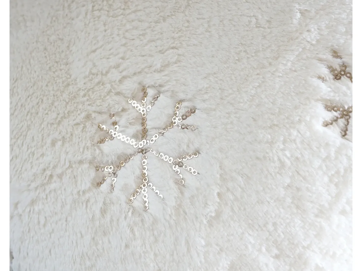 Outlet MCW Manta + cojín decorativo nieve (2 piezas) Blanco