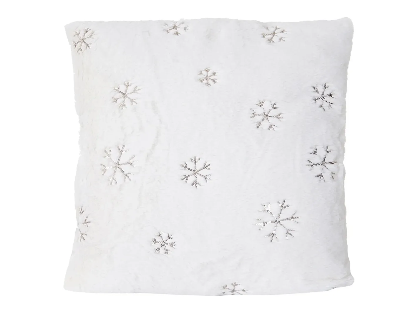 Outlet MCW Manta + cojín decorativo nieve (2 piezas) Blanco