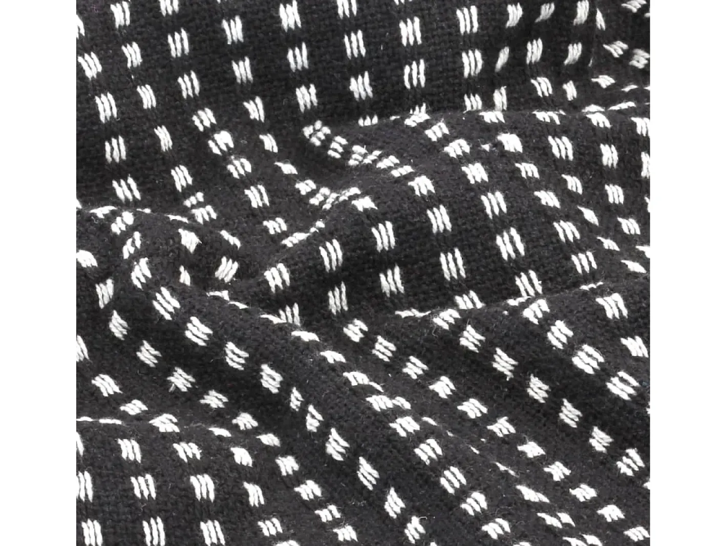 Manta a cuadros de algodón 125x150 cm ES440354 Negro