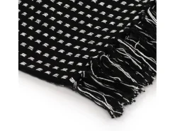 Manta a cuadros de algodón 125x150 cm ES440354 Negro