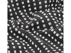 Manta a cuadros de algodón 220x250 cm ES976329 Negro Hot