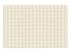 New Manta con peso tela color claro 122x183 cm 9 kg ES823846 Crema
