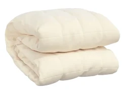 Clearance Manta con peso tela color claro 137x200 cm 6 kg ES764450 Crema