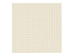 Ropa De Cama-Manta con peso tela color claro 200x200 cm 9 kg ES290057 Crema