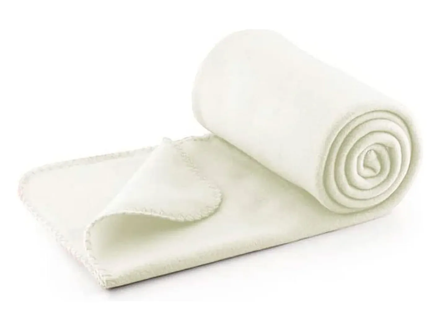 Ropa De Cama-Manta coral 100% poliéster 130x160 cm Blanco