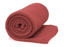 Manta coral 100% poliéster granate 130x160 cm Rojo Best