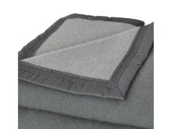 Poyet Motte Ropa De Cama-Manta de 100% lana virgen pura con 500g/m² Gris antracita