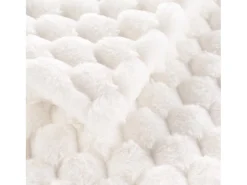 Douceur d'intérieur Manta de cuadros de imitación de piel/Sherpa Frosty 180x220 - Blanco Sale