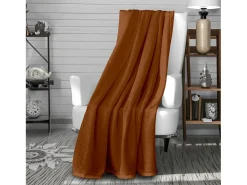 Best Soleil d'ocre Manta de franela 220x240 cm CALIN terra, por Naranja