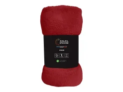 New Soleil d'ocre Manta de franela 220x240 cm CALIN , por Rojo