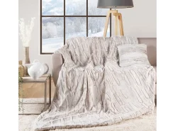 Douceur d'intérieur Ropa De Casa-Manta de Imitación de Piel de Leopardo "Lynx" 125x150cm Natural Suave y Esponjosa Beige