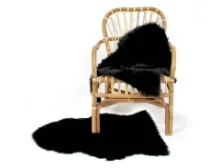 Made In Meubles Manta de piel sintética negra suave y hygge para tu hogar Negro Outlet
