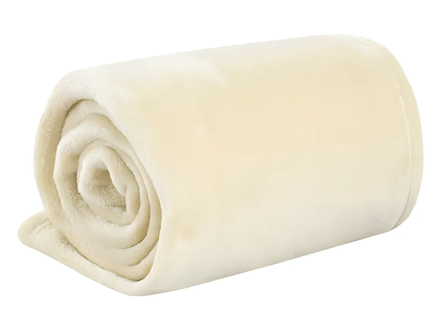 Ropa De Cama-Manta de poliéster color 130x170 cm ES108018 Crema