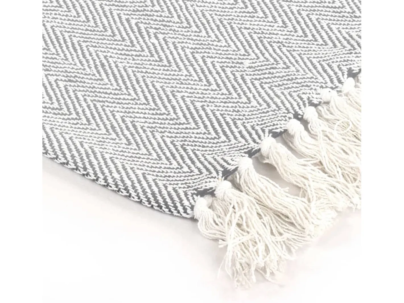 Ropa De Cama-Manta en espiguilla de algodón 160x210 cm ES317064 Gris