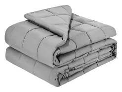 Manta Lastrada SucceBuy, Edredón Pesado 223,5 x 264 cm, 9,2 kg, con Perlas de Vidrio, Apto para Personas de 90-113 kg, para Aliviar la Ansiedad y el Estrés, Gris Outlet