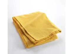 Douceur d'intérieur Manta lisa "Lucile" 180x220 cm en algodón-poliéster , suave y resistente, lavable a mano Amarillo Online