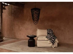 Bazar Bizar Ropa De Casa-Manta para Cama Aztec - Natural Negro