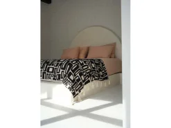 Bazar Bizar Ropa De Casa-Manta para Cama Aztec - Natural Negro