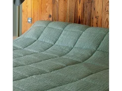 Manta para Cama Efecto Arrugado 250 x 260 cm Verde Hot