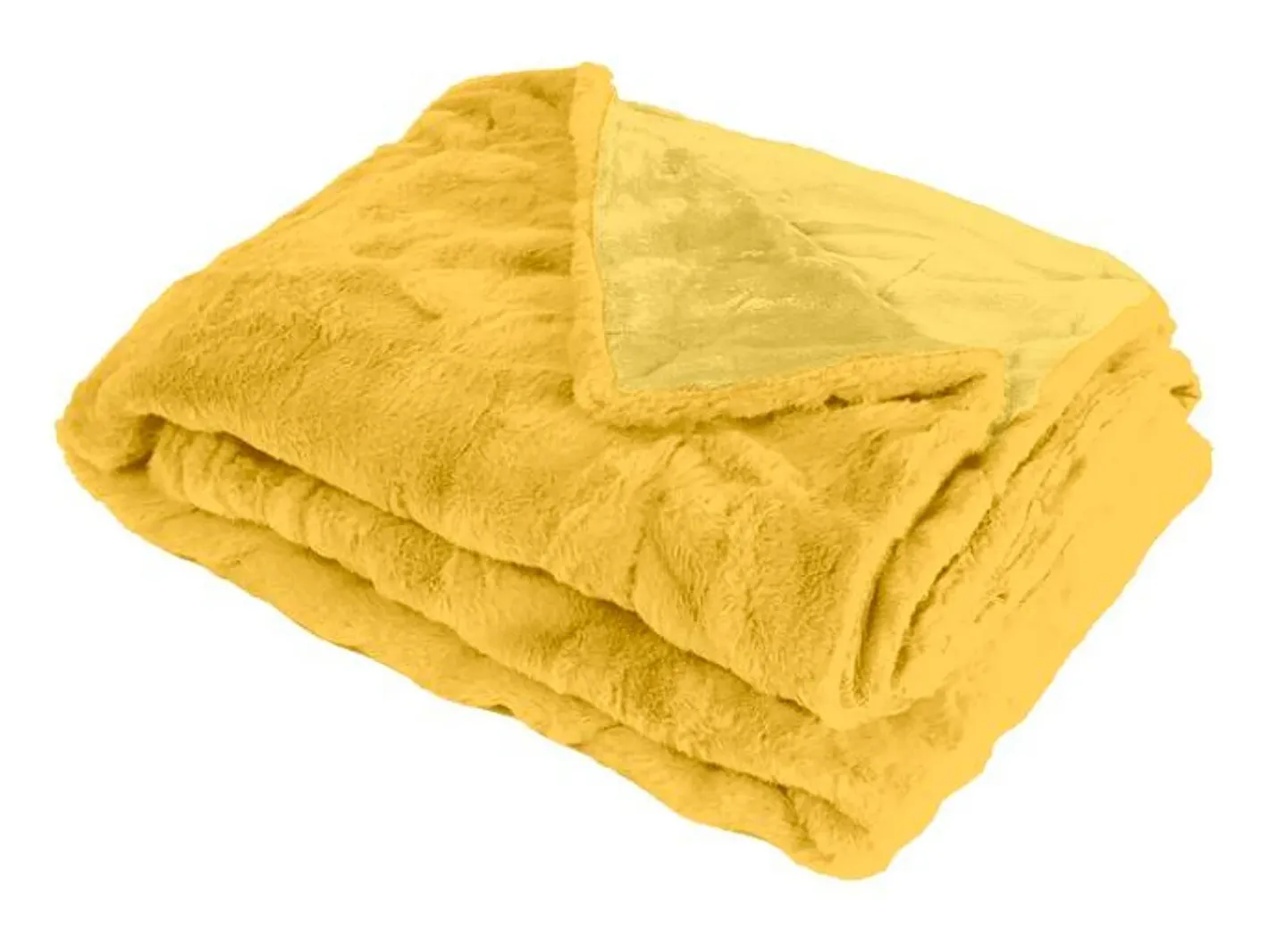 Ropa De Casa-Manta plaid 130x170cm MINNOR - SACASA Amarillo
