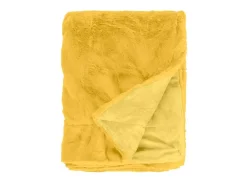 Ropa De Casa-Manta plaid 130x170cm MINNOR - SACASA Amarillo