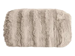 Ropa De Casa-Manta plaid bitono y blanco 130x170cm BERGIL - SACASA Beige