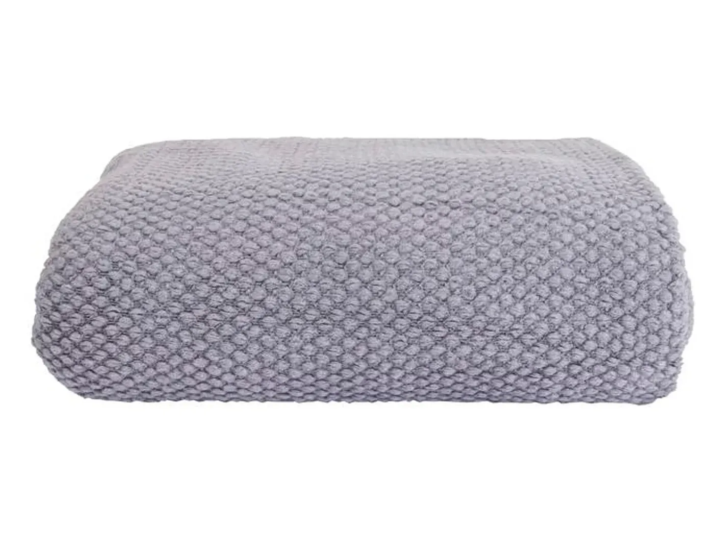 Manta plaid claro texturizado y con flecos 180x220cm DENARLA - SACASA Gris Sale