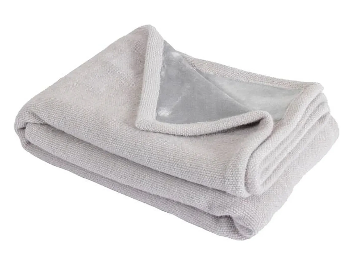 Ropa De Casa-Manta plaid claro 130x170cm PANORA - SACASA Gris