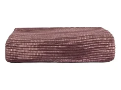 Ropa De Casa-Manta plaid morado ciruela con flecos 130x170cm ANEVIK - SACASA Rosa