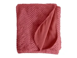 Outlet Manta plaid frambuesa relieve espiga 130x170cm ARYNDAL - SACASA Rosa