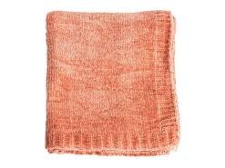 Manta plaid salmón 130x170cm SAVORA - SACASA Rosa Sale