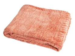 Manta plaid salmón 130x170cm SAVORA - SACASA Rosa Sale
