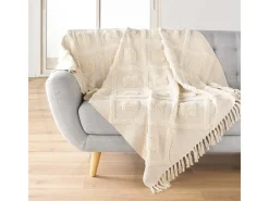 Douceur d'intérieur Manta tufted con borlas Beige Sale