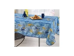 Best Promo Linge Mantel Provenzal rectangular antimanchas Poliéster Glicina 150 x 300 cm Azul