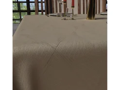 Sale Soleil d'ocre Mantel rectangular antimanchas 150x300 cm Champagne LUXUR, por Beige