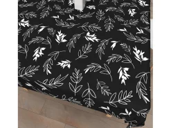 Soleil d'ocre Mantelería-Mantel rectangular estampado antimanchas140x200 cm NEPTUNE, por Negro