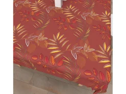Discount Soleil d'ocre Mantel rectangular estampado antimanchas 140x200 cm FLORES, por Rojo