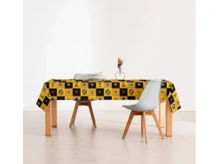 Ripshop Mantelería-Mantel resinado antimanchas Hufflepuff Christmas - 100X140 cm Multicolor