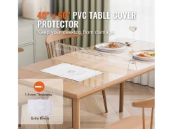 Mantel SucceBuy Tapete de Escritorio en PVC de 102 X 152 CM, Grosor de 0.15CM Transparente New