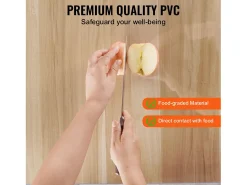 Best Mantel SucceBuy Protector de Mesa de PVC de 61 x 243 cm, Tapete de Escritorio de Plástico , 1.5 mm de Grosor Transparente