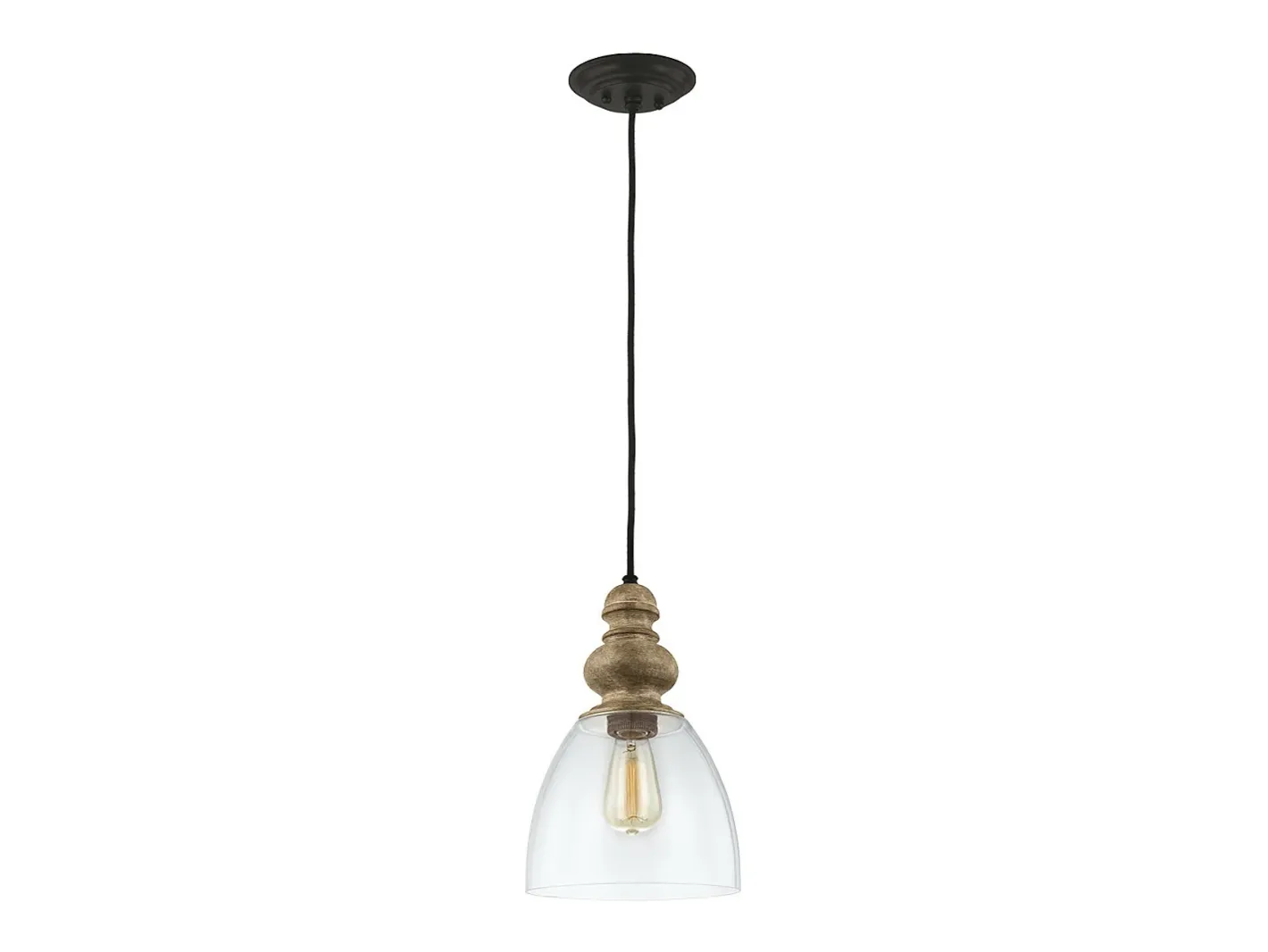 Sale Matrimonio 1 Light Dome Pendel Drivved Negro