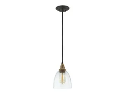Lámpara Suspendida-Matrimonio 1 Light Mini Dome Pendel Drivved Negro